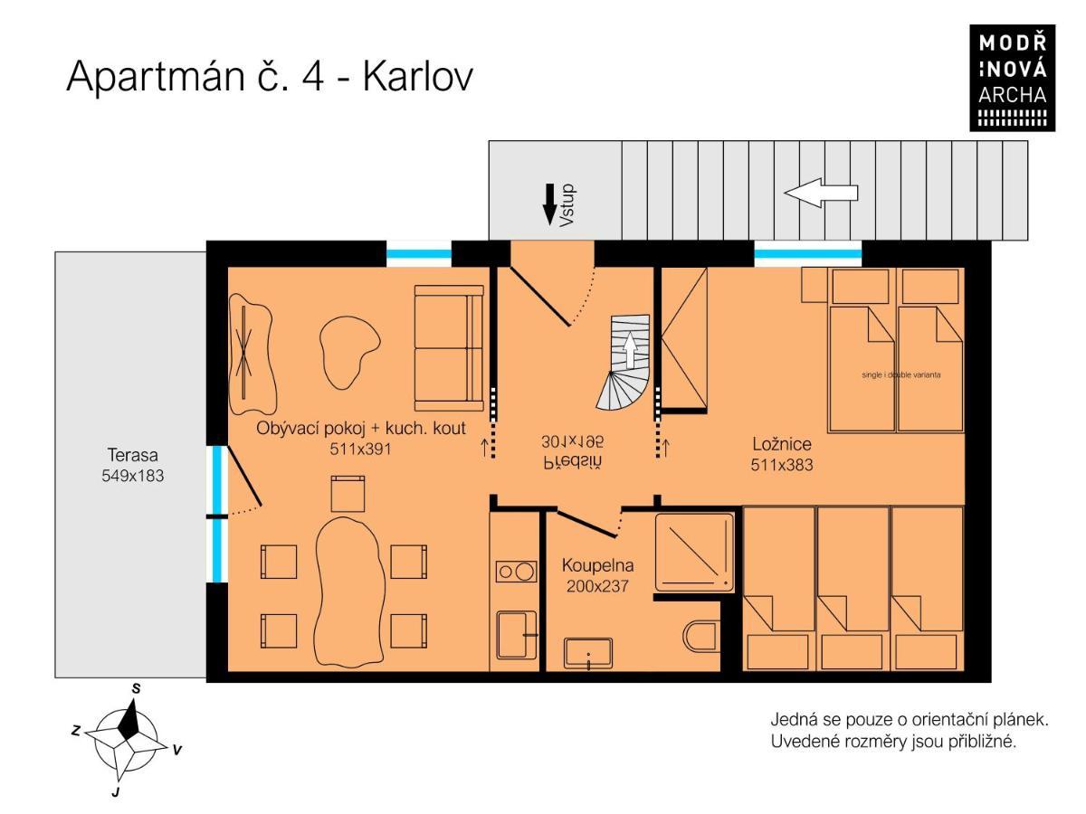 Apartmany Modrinova Archa S Privatni Saunou Vaclavov u Bruntalu 外观 照片