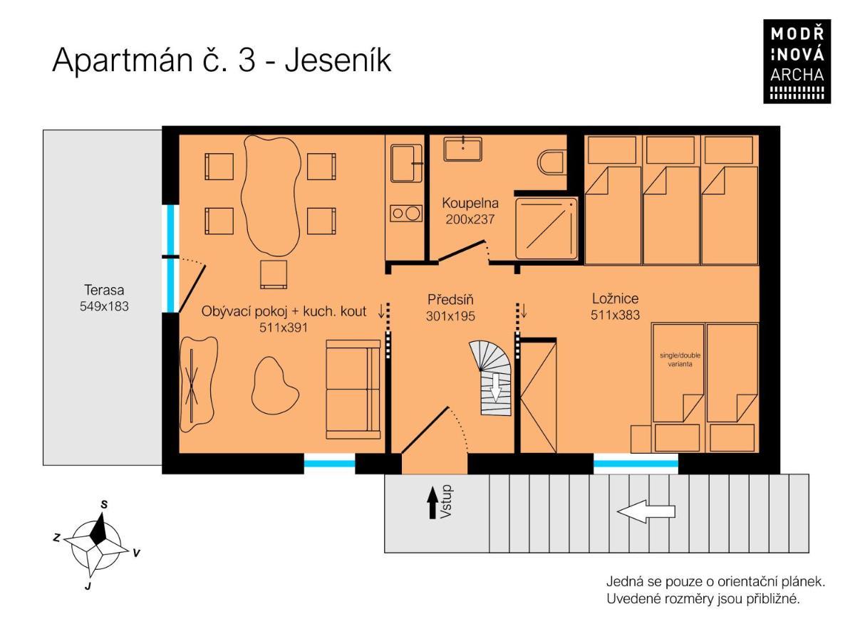 Apartmany Modrinova Archa S Privatni Saunou Vaclavov u Bruntalu 外观 照片