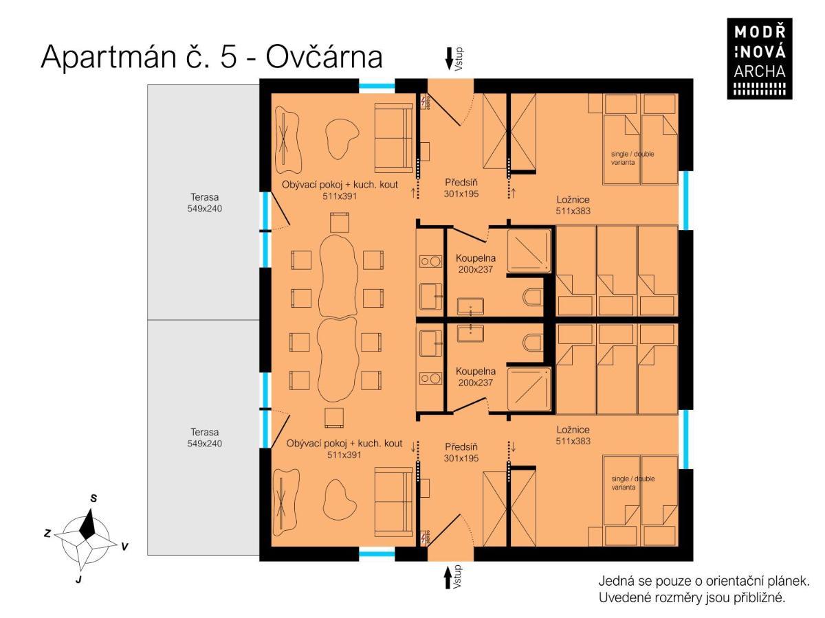 Apartmany Modrinova Archa S Privatni Saunou Vaclavov u Bruntalu 外观 照片